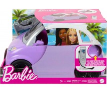 BARBIE Veicolo AUTO ELETTRICA VIOLA 2 POSTI colonnina di ricarica MATTEL HJV36