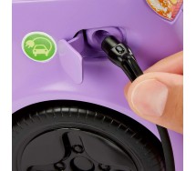 BARBIE Veicolo AUTO ELETTRICA VIOLA 2 POSTI colonnina di ricarica MATTEL HJV36