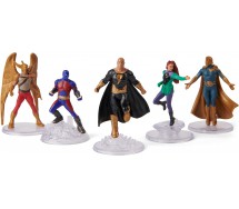 BLACK ADAM Playset Box 5 Figures 6cm JUSTICE SOCIETY heroes DC COMICS SPIN MASTER