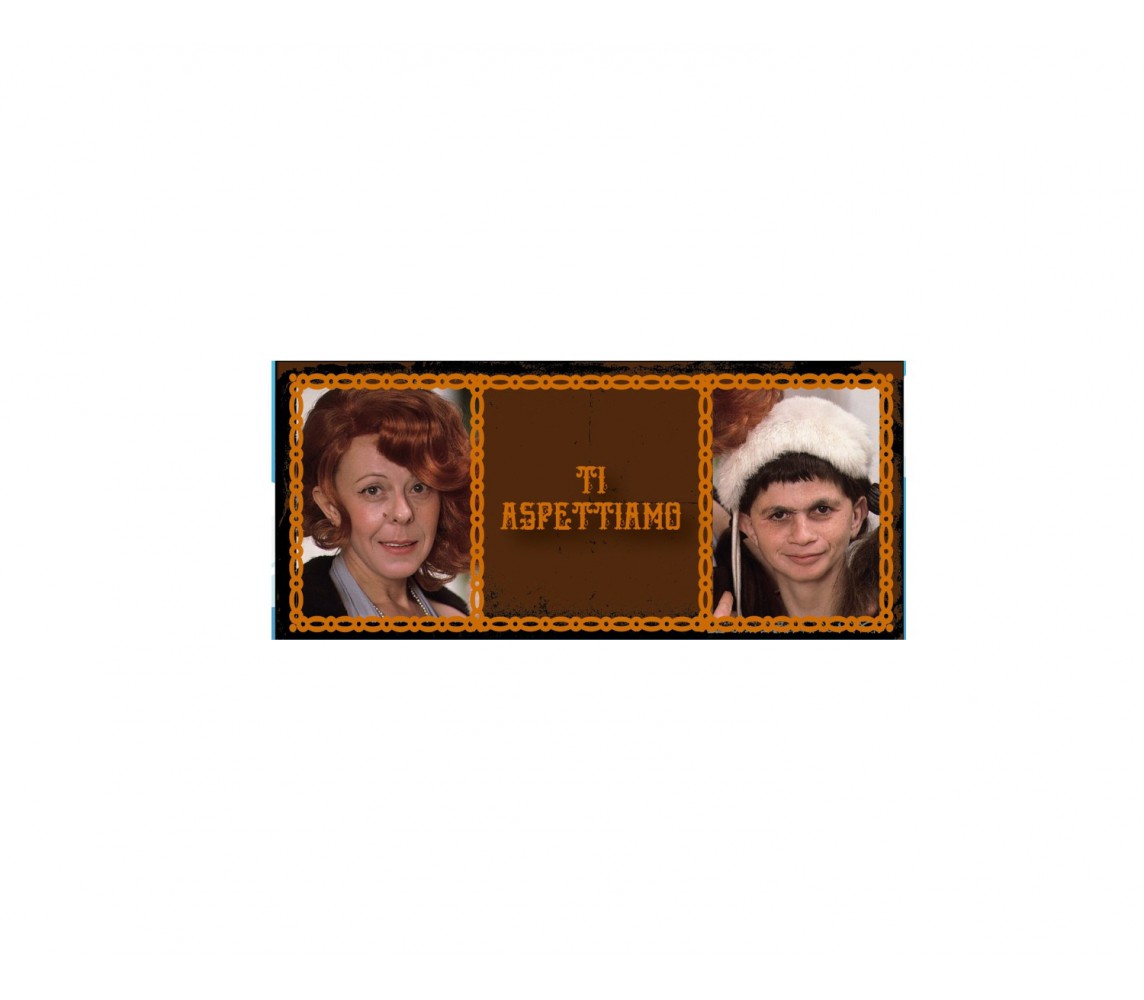 Italian Movie FANTOZZI Ugo ti aspettiamo il magnete con le foto di Pina e Mariangela 12cm Original Infinite