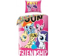 MY LITTLE PONY Bed Set MLP Duvet Cover 140x200cm COTTON Original With SACK