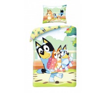 copy of Set Letto Famiglia BLUEY FAMILY Copripiumino 140x200 COTONE  Originale Halantex BY-8594BL