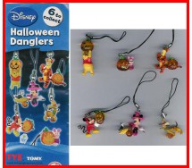 Set 6 Figure DISNEY HALLOWEEN MICKEY WINNIE Danglers TOMY