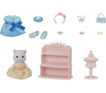SYLVANIAN FAMILIES Persian Cat Girl with PRINCESS DRESS UP SET Epoch 5645