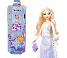 ELSA FROZEN Bambola 30cm SPIN and REVEAL Gira Rivela Originale Mattel HLW47