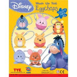 SET 7 Figure WINNIE POOH EGGCHAPS Danglers Pimpi Tigro Eeyore etc. DISNEY TOMY