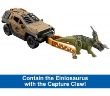 Jurassic World MAYHEM SET Grande Playset JEEP CAPTURING DINOSAURUS Mattel HRX52