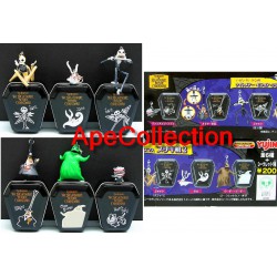 SET 6 Figures Pendants with METAL TINS SERIE 2 from NIGHTMARE BEFORE XMAS YUJIN JAPAN Rare