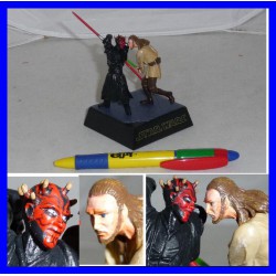 Star Wars DARTH MAUL e QUI GON JINN Figure Mini Diorama Trading Figure TOMY JAPAN