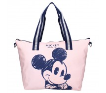MICKEY MOUSE SHOPPER Fashion Mission Drop SHOPPING BAG Pink 48x32x14cm ORIGINAL Vadobag 798-4933