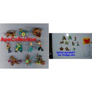 Raro SET 10 Mini FIGURE di SCOOBY DOO Shaggy Velma Daphne CON MAGNETE CALAMITA