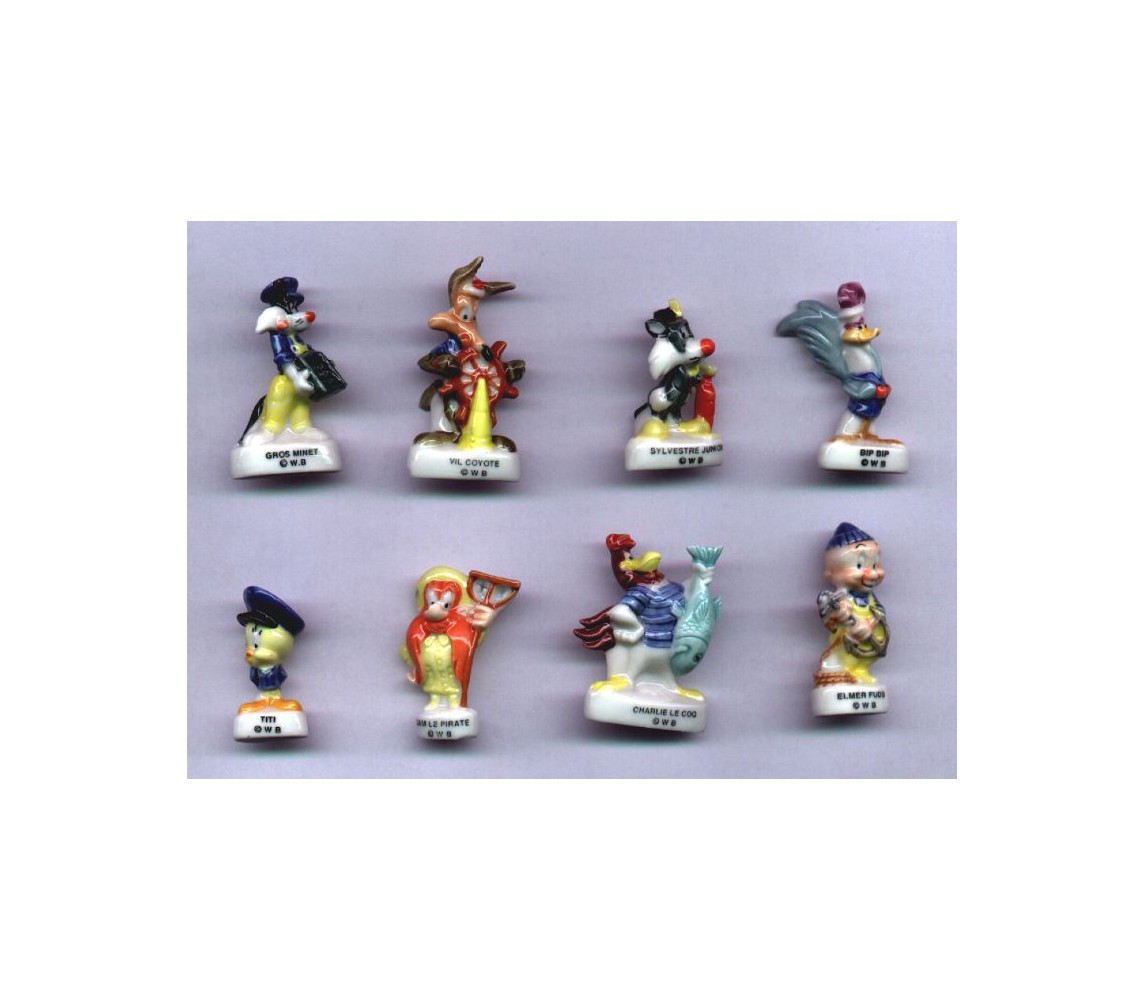 copy of CAPITAN TITTI Looney Tunes BARCA SET 10 FIGURE 3cm Porcellana FEVES Francia