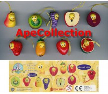 SET 9 Figure TITTI TWEETY FRUITS WEAR Mini Winnies Style ITALY Gashapon NEW MINT