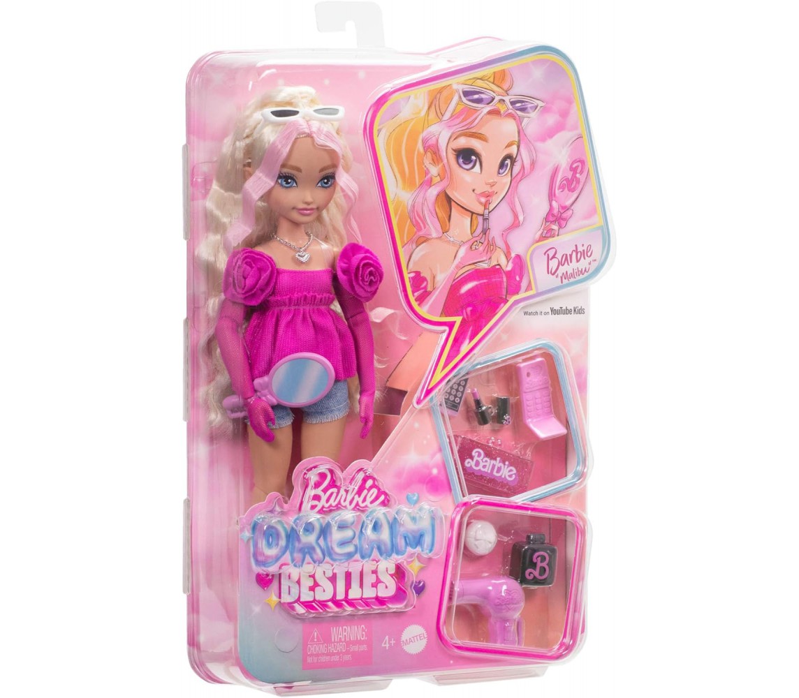 BARBIE DREAM BESTIES Doll Playset with Barbie Doll MALIBU 30cm Original Mattel HYC21
