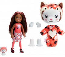 BARBIE CUTIE REVEAL DOLL CHELSEA Playset Plush Costume RED PANDA HRK31 Mattel