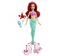 BROKEN PACKAGE ARIEL Mermaid DOLL Disney Princess with Sebastian 28cm Original MATTEL HLW35