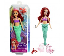 BROKEN PACKAGE ARIEL Mermaid DOLL Disney Princess with Sebastian 28cm Original MATTEL HLW35