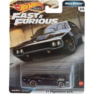 FAST AND FURIOUS Die Cast Car Model '71 Plymouth GTX Scale 1:64 6cm HotWheels GBW75