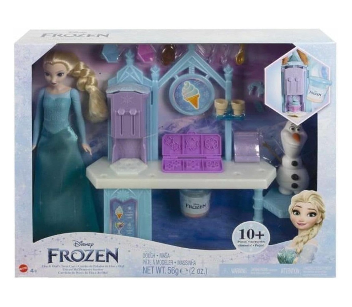 FROZEN Playset ICE CREAM SPOT with ELSA and OLAF Original MATTEL HMJ48