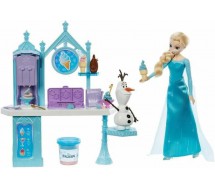 FROZEN Playset ICE CREAM SPOT with ELSA and OLAF Original MATTEL HMJ48