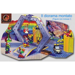 Kinder RARO DIORAMA Tedesco Set CYBERGATE Cybertops DA COSTRUIRE Limitato 2500 !