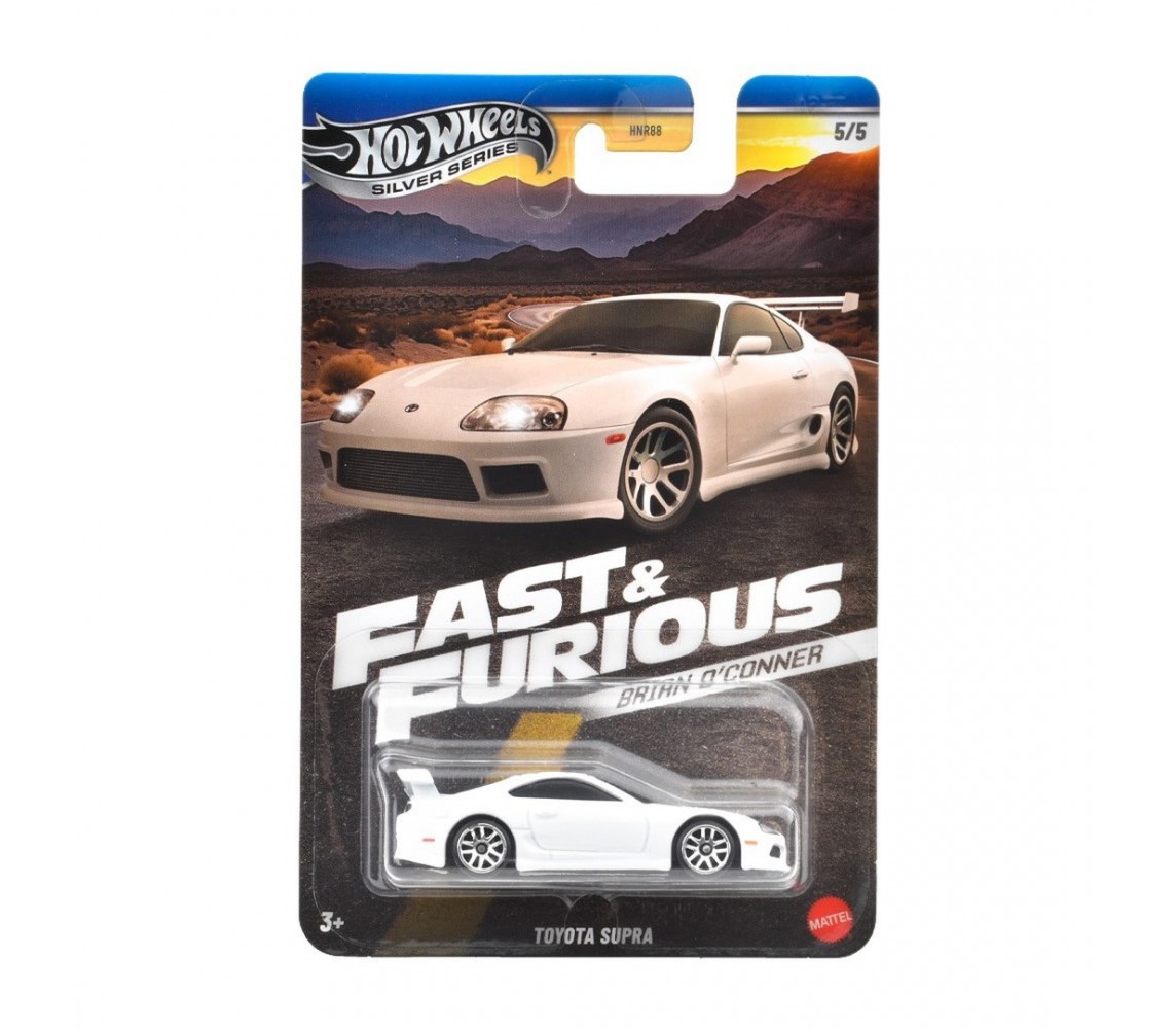 FAST and FURIOUS BRIAN O'CONNER Die Cast Car Model TOYOTA SUPRA Scale 1:64 7cm HotWheels JBY33