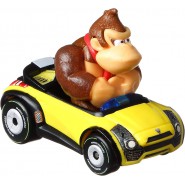 Modellino DieCast KART 5cm DONKEY KONG Standard Kart da SUPER MARIO KART Scala 1:64 Originale Hot Wheels