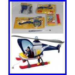 Rare Gadget CHIEF O'HARA ELICOPTER With MICKEY MOUSE 2 Figures PLAYSET Premium Weekly Issue