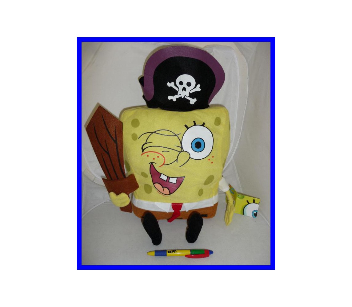 SPONGEBOB SQUAREPANT Plush Soft Toy PIRATE VERSION Big 50cm Original
