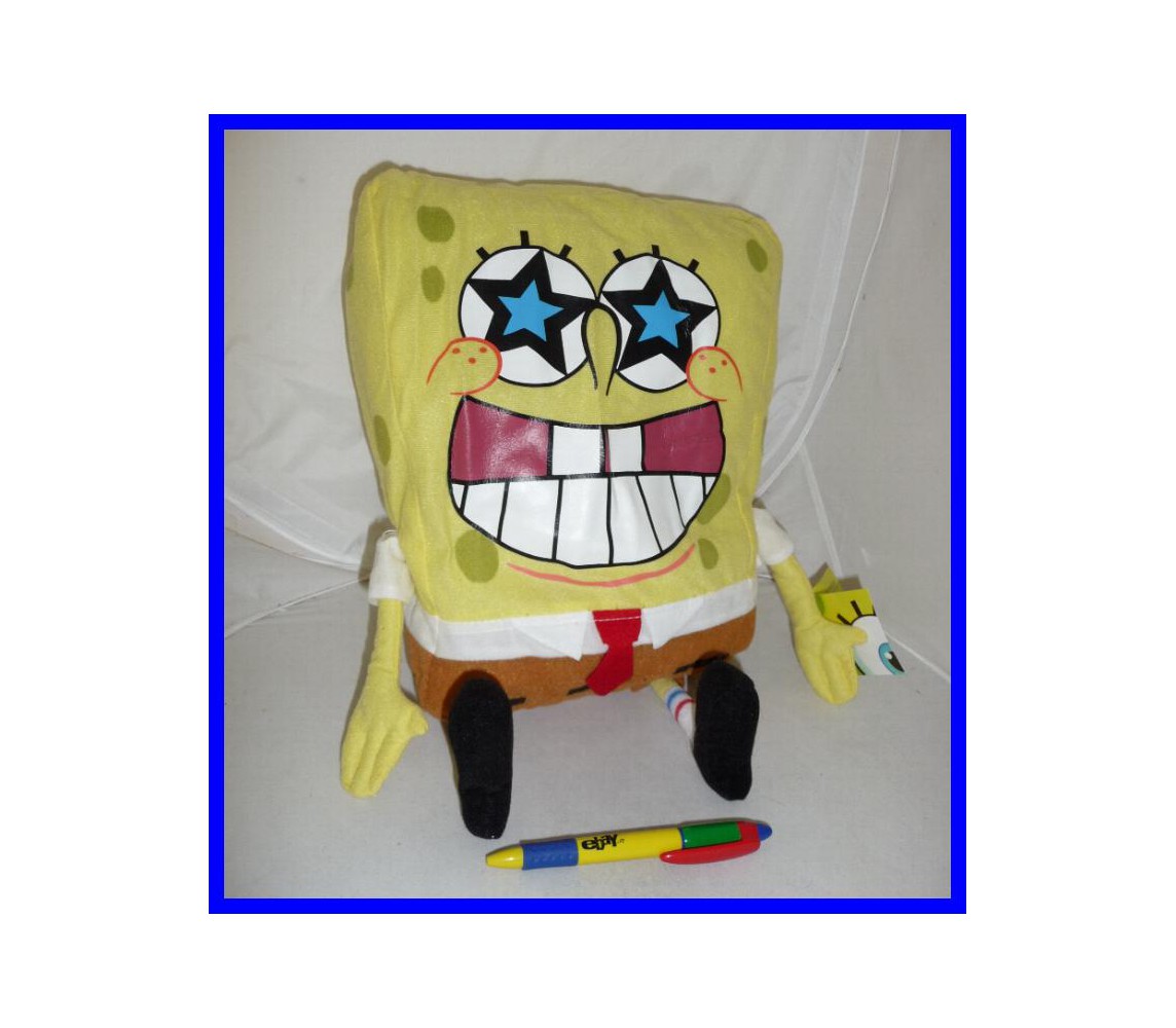 SPONGEBOB Peluche BOB SPUGNA Versione NORMALE CHE RIDE Grande 50cm
