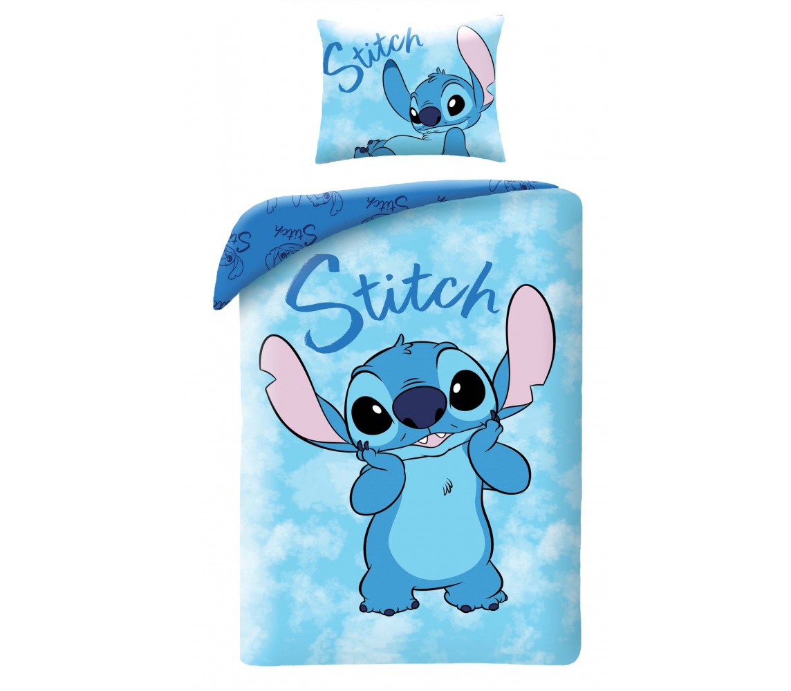 Disney LILO e STITCH Single Bed SetBlue with Stitch  DUVET COVER 140x200cm Cotton OFFICIAL 3588