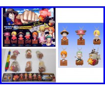 RARO Set 6 Figure ONE PIECE LIGHT DANGLERS LIGHT Gashapon BANDAI