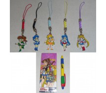 SAILOR MOON Stupendo SET 5 Diversi LACCETTI Danglers in BLISTER Japan NUOVO NEW