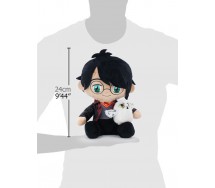 HARRY POTTER Peluche SEDUTO Con EDVIGE Gufo Civetta 25cm ORIGINALE Ufficiale