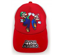 SUPER MARIO Bros Mario and Luigi Baseball RED CAP HAT Child and Boy SIZE ADJUSTABLE Original Official