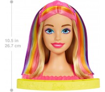 BARBIE Playset Doll Head for Hair Styling Head with Color Reveal Accessories Mattel HMD78