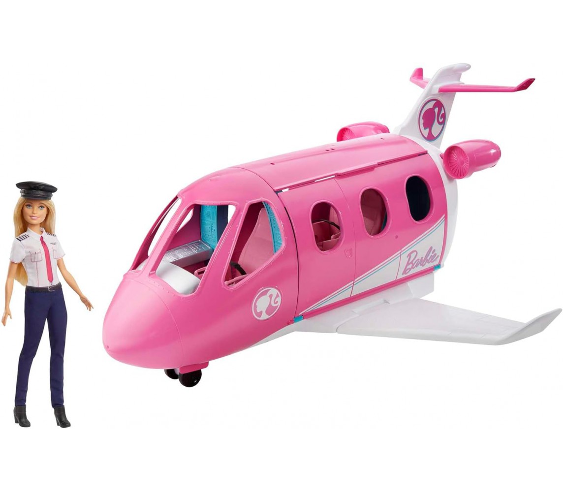 BARBIE DREAMPLANE with Pilot Barbie Doll and Accessories Original Mattel GJB33
