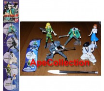 Complete SET 5 Figures LUPIN CAGLIOSTRO PART 1 Gashapon BANDAI JAPAN Jigen Goemon Fujiko