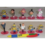 SET 10 Figures PINK Stand 5cm Characters Animated Cartoon Minions