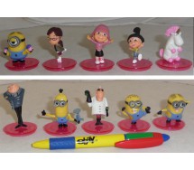 SET 10 Figures PINK Stand 5cm Characters Animated Cartoon Minions