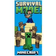 MINECRAFT SURVIVAL MODE Telo Mare Spaggia 70x140cm ORIGINALE Ufficiale CORIEX