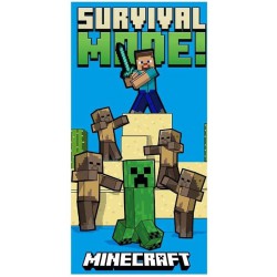 MINECRAFT SURVIVAL MODE Telo Mare Spaggia 70x140cm ORIGINALE Ufficiale CORIEX