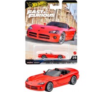 FAST and FURIOUS Die Cast Car Model 2003 DODGE VIPER SRT 10 Scale 1:64 6cm HotWheels JBL85