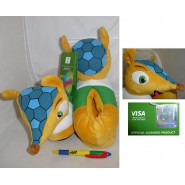 PANTOFOLE Peluche FULECO Mascotte MONDIALI 2014 Ufficiali SLIPPERS BRAZIL FIFA !