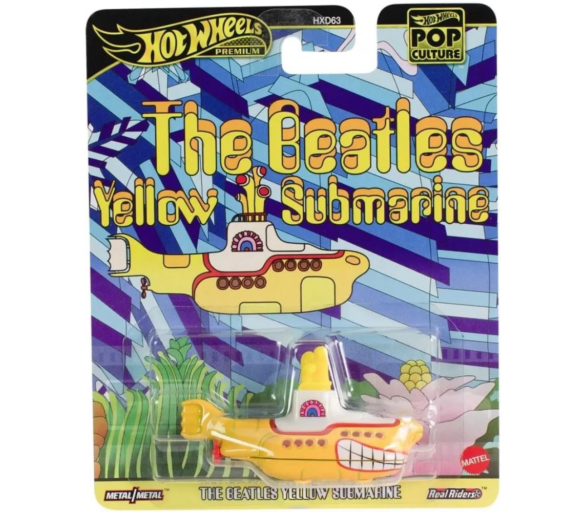 copy of Modellino Metallo YELLOW SUBMARINE Sottomarino BEATLES 8cm ORIGINALE Hot Wheels FLD07