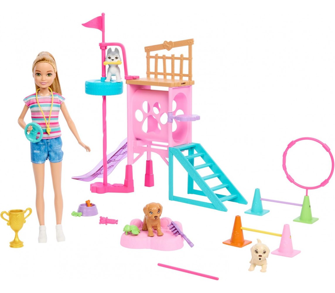 copy of BARBIE Playset TEAM STACIE CAMPING Tenda Canoa etc. ORIGINALE Mattel GJB58