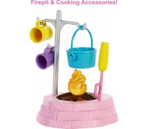 BARBIE SKIPPER Playset CAMPING and Pet Bunny ORIGINAL Mattel HDF71