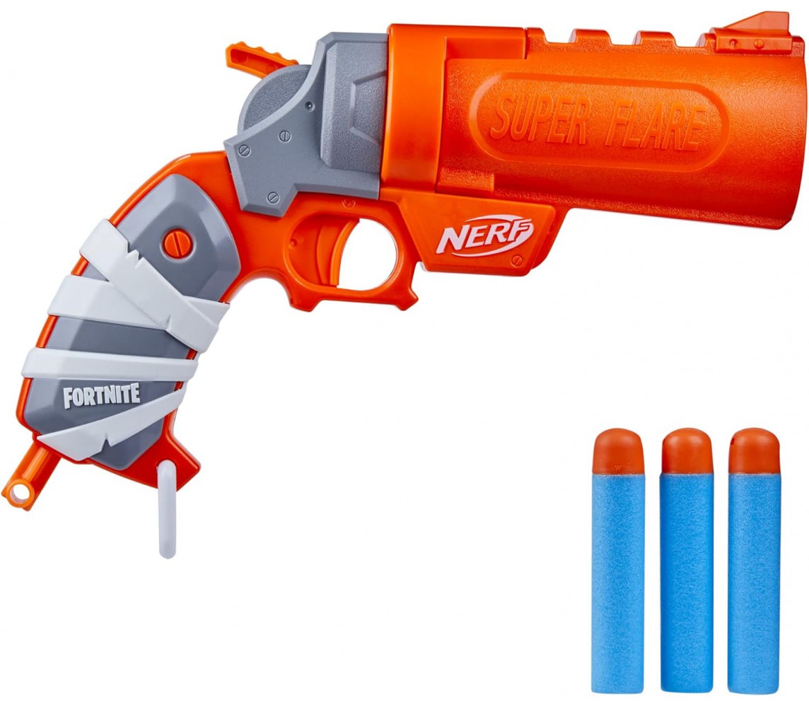 NERF FORTNITE FLARE Gun FORTNITE with 3 MEGA Dards HASBRO F3367