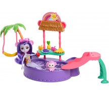 ENCHANTIMALS MONKEY SPLASH POOL Playset SUNSHINE BEACH Original MATTEL HTW73
