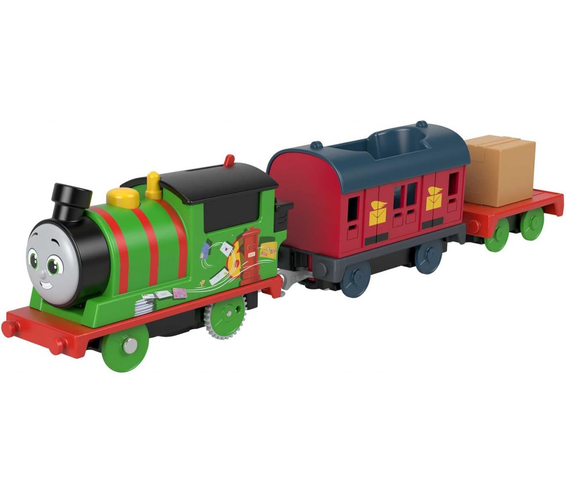 TRENINO THOMAS PERCY POSTA Modello Locomotiva MOTORIZZATO 2 Rimorchi 30cm HMK04